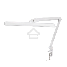 Лампа настольная бестеневая на струбцине Rexant ECO light, 324 SMD LED с диммером, теплый/холодный цвет свечения, белая