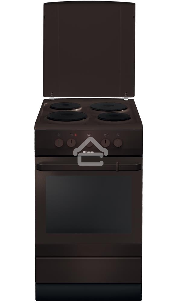 Плита электрическая Hansa FCEB53000 коричневый, конфорок 4 шт, духовка 69 л, 50 см x 85 см x 60 см
