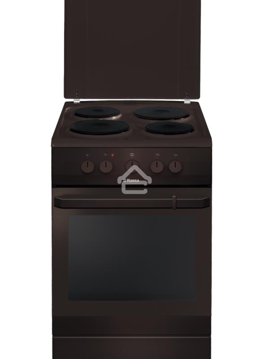 Плита электрическая Hansa FCEB53000 коричневый, конфорок 4 шт, духовка 69 л, 50 см x 85 см x 60 см
