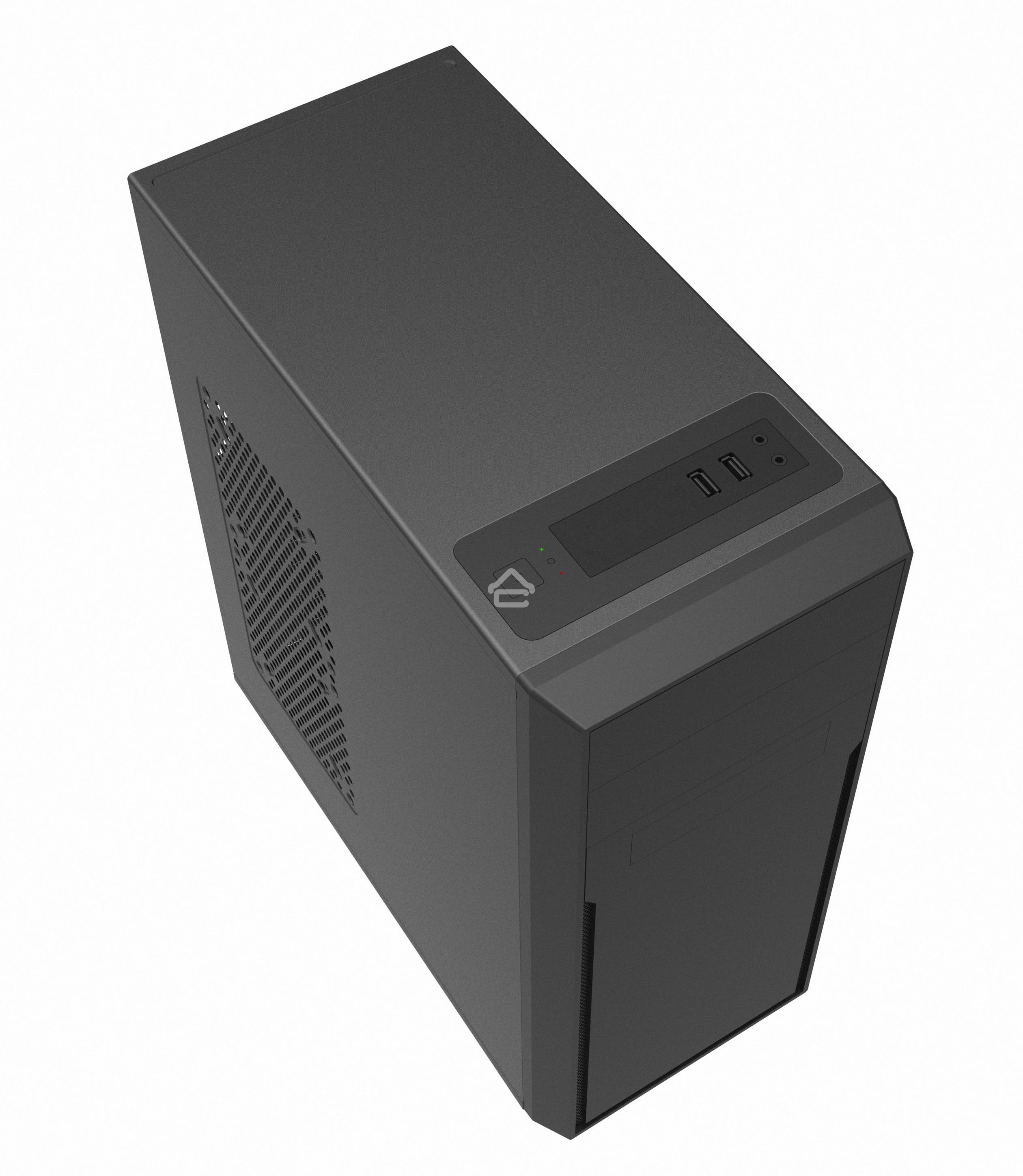 Компьютерный корпус c блоком питания 500 Ватт/Case Foxline FL-302-FZ500R ATX case, black, w/PSU 500W 12cm, w/2xUSB 2.0, w/pwr cord, w/o FAN