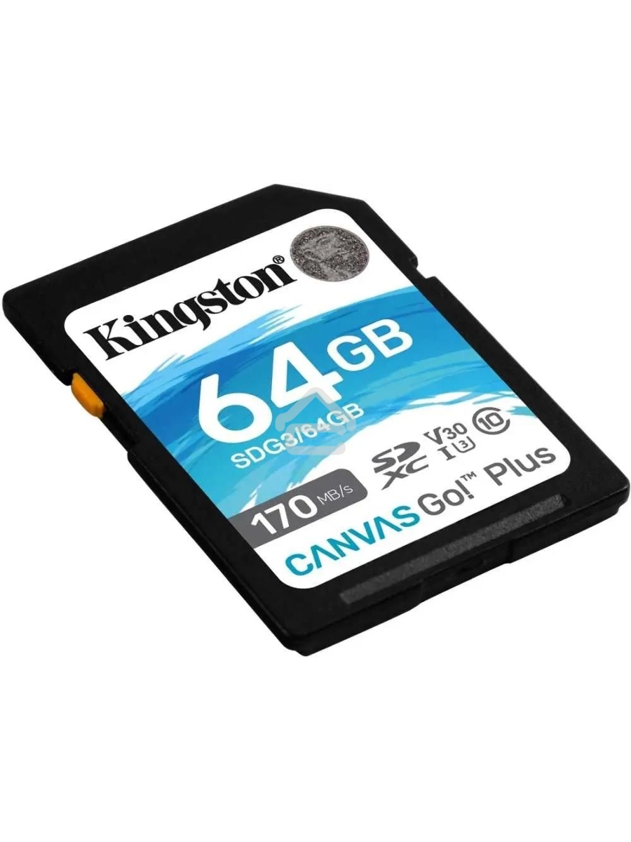 Флеш карта Kingston 64GB SDXC Canvas Go Plus 170R C10 UHS-I U3 V30 EAN: 740617301397