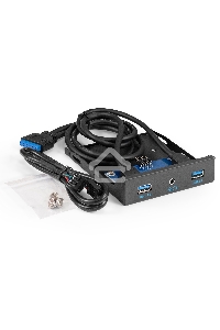 Планка USB на переднюю панель ExeGate U3H-627S, 3,5