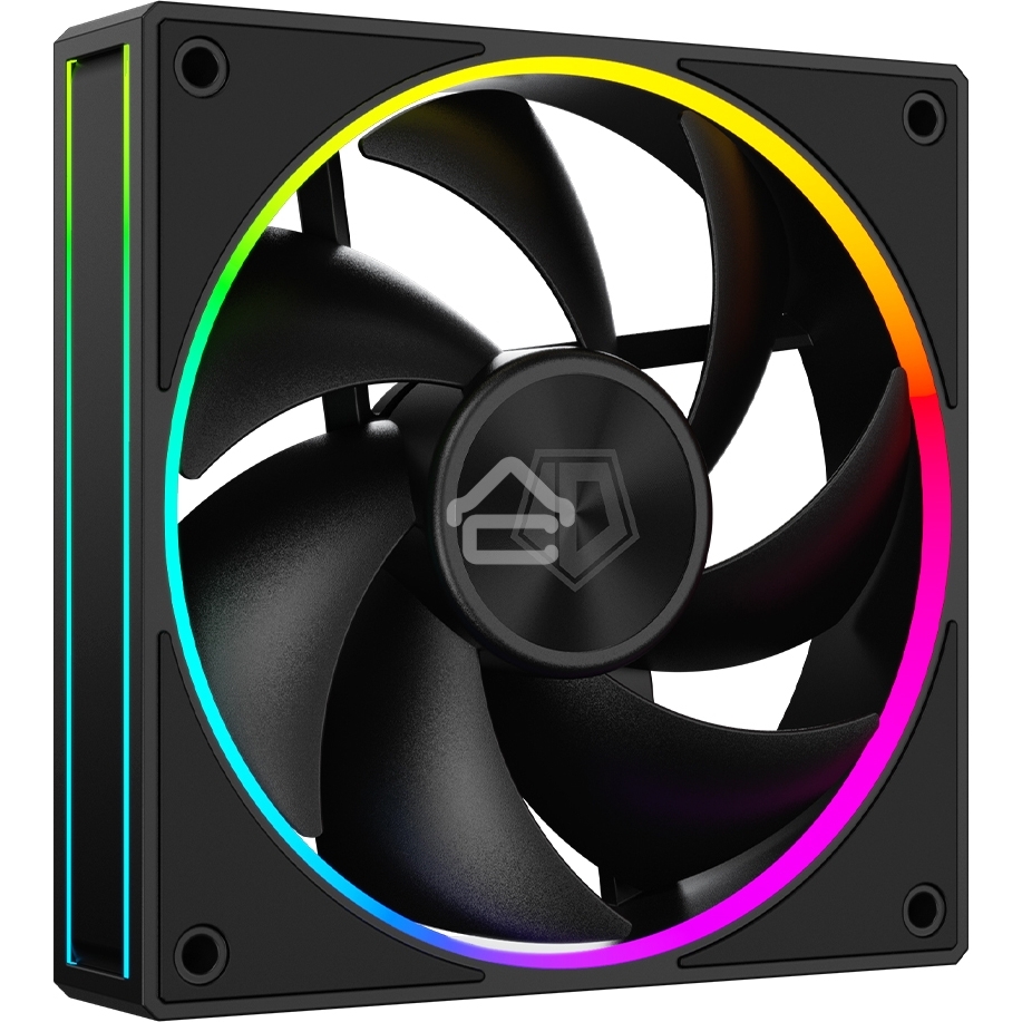 Вентилятор для корпуса ID-Cooling AF-127-ARGb-K черный, 120 мм, 2000 об/мин, 29.9 дБ, 4 pin