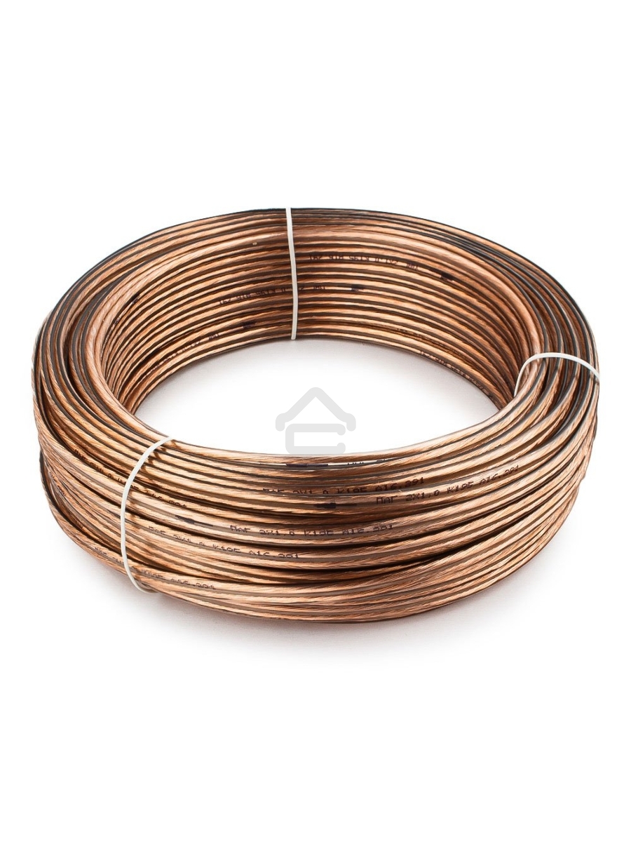 Акустический кабель Cablexpert CC-TC2x1,0-30M, прозрачный,  30 м, бухта