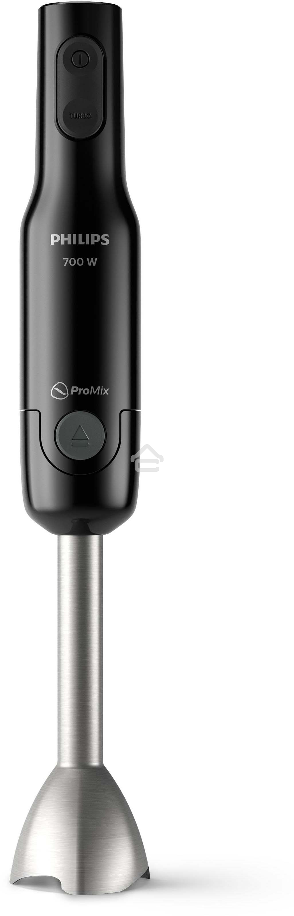 Блендер погружной Philips HR2543/90, 700Вт, 1 скорость, турбо режим, стакан для взбивания, венчик, измельчитель,  черный