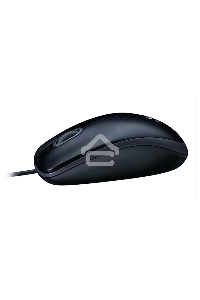 Мышь проводная Logitech M100/100R DARK/GREY (темно-серая/черная), 1000 dpi, USB, кнопки - 3