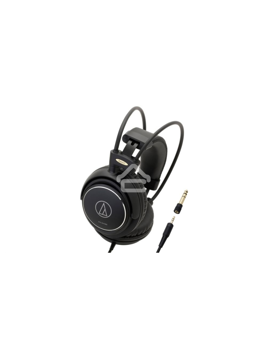 Наушники AUDIO-TECHNICA ATH-AVC500 , дуговое крепление, част. диапазон: 10-25000Гц, макс. входн. мощность 1800мВт, чувствит. 106дБ/мВт, сопростивление 40Ом, диаметр мембраны 53мм, шнур 3м, штекер 3,5мм, в комплекте адаптер на 6,3мм