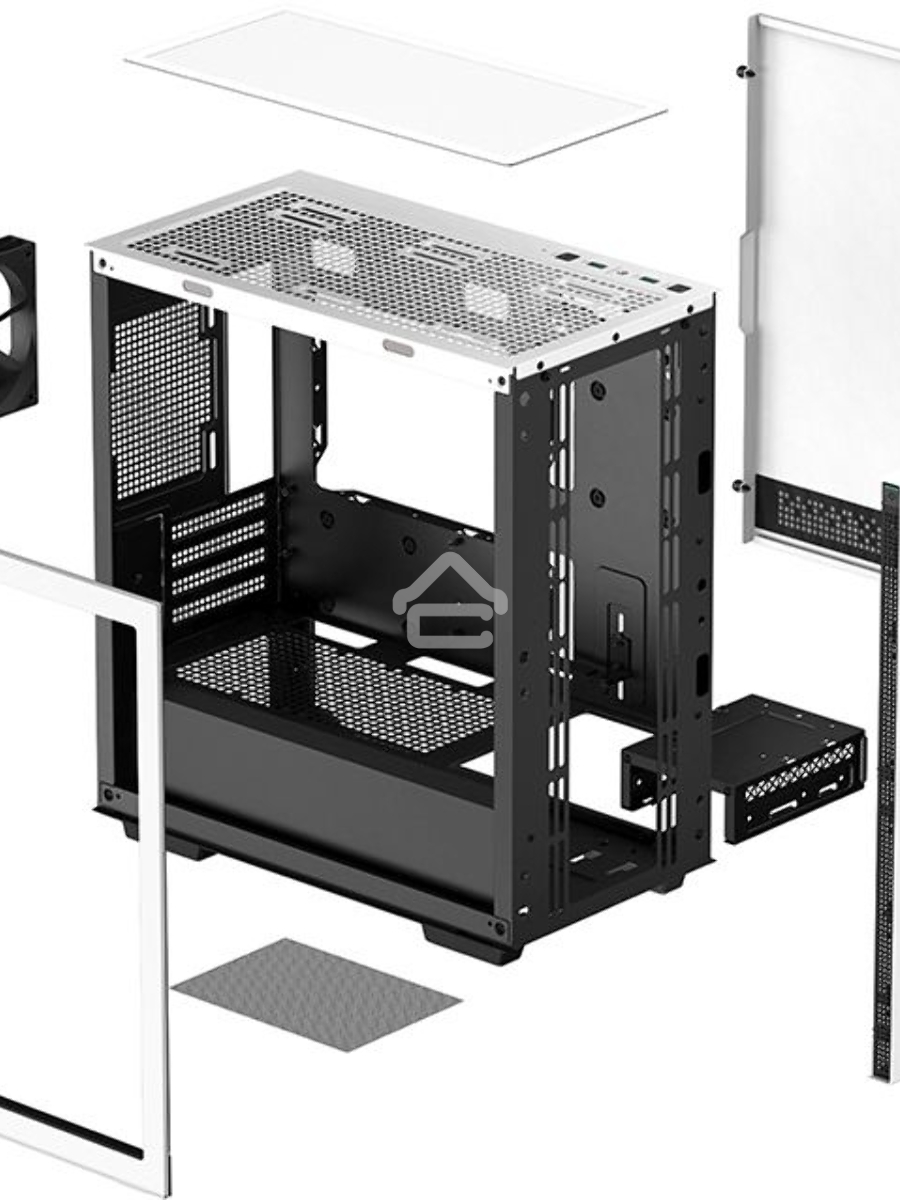 Компьютерный корпус Deepcool CH370 белый без БП mATX 1x120mm 1xUSB2.0 1xUSB3.0 audio bott PSU