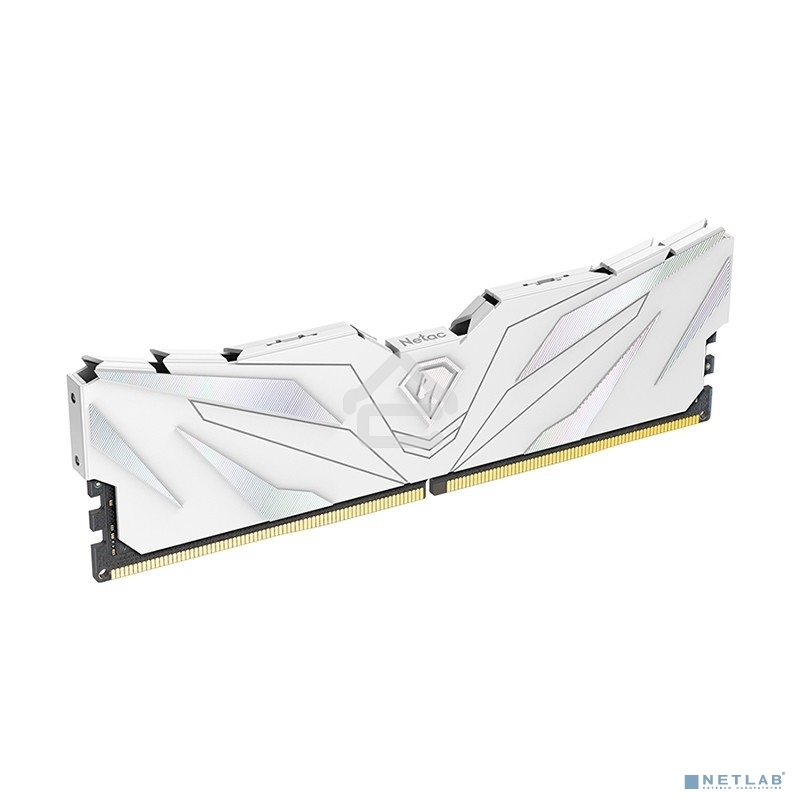 Оперативная память NETAC, DDR4, 16GB (2x8GB), 3600MHz, CL18, DIMM, с радиатором, белый