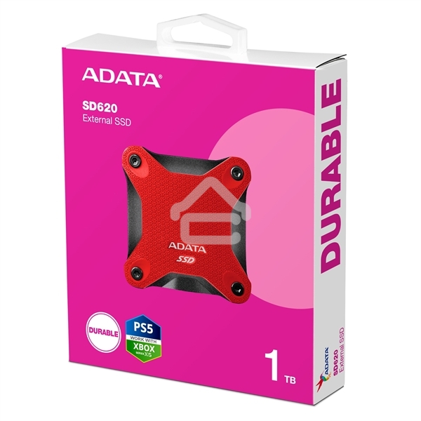 Внешний накопитель SSD 1TB A-DATA SD620, External, USB 3.2, [R/W -550/500 MB/s] красный