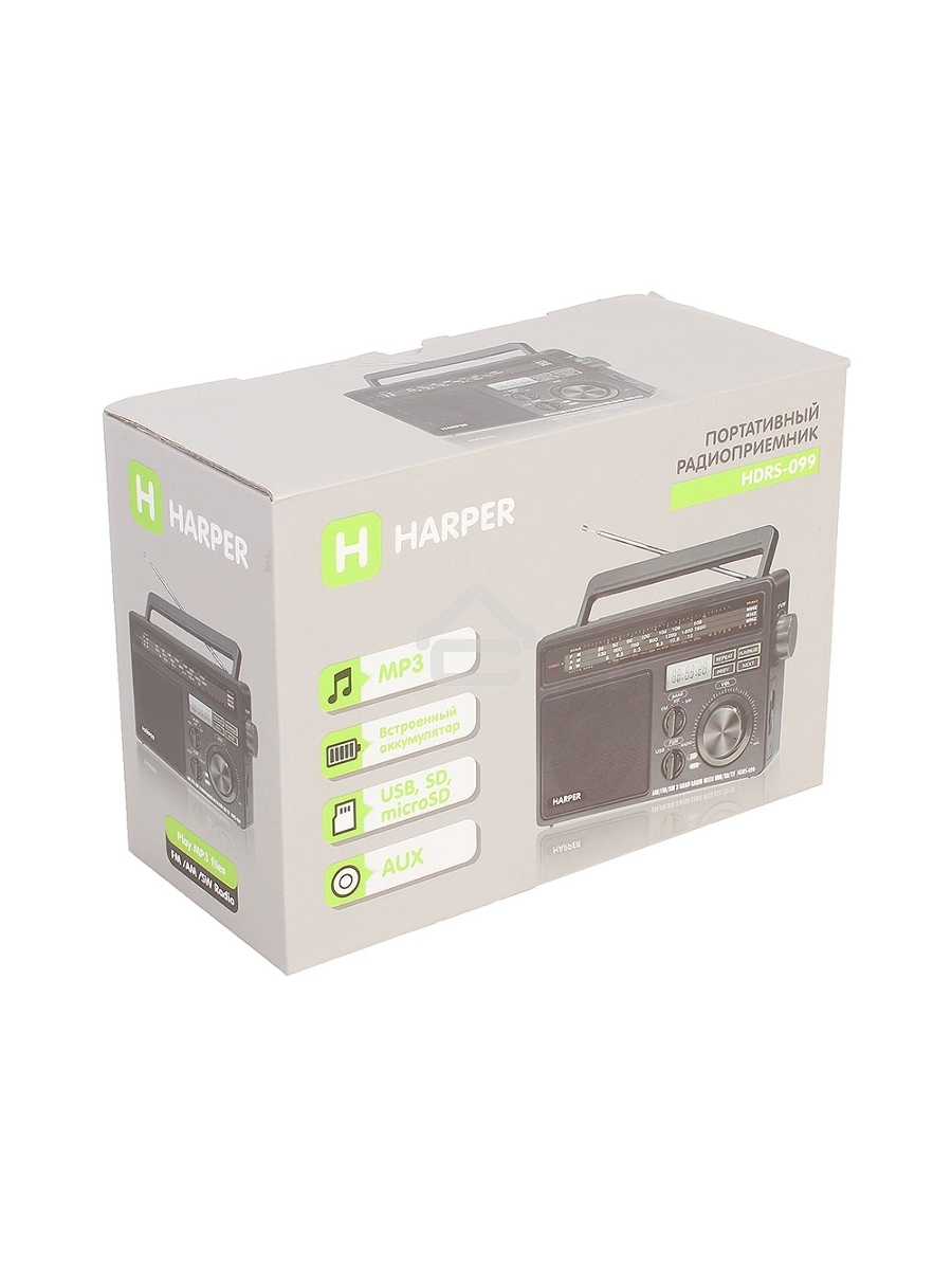 Радиоприемник Harper HDRS-099 (Дисплей; USB; SD карта; радио)