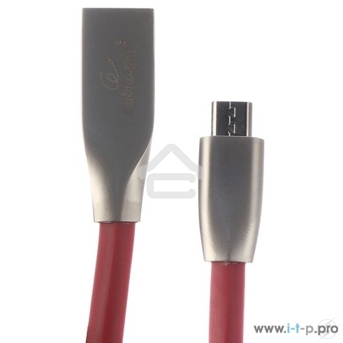 Кабель USB2.0 Cablexpert CC-G-mUSB01R-1M, AM/microB, серия Gold, длина 1м, красный, блистер