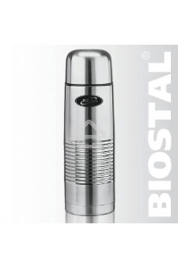 Термос BIOSTAL NB1000B 1 л, узкое горло, нерж., с крышкой-чашкой, чехол, пробка с кнопкой (в уп. 12 шт) &