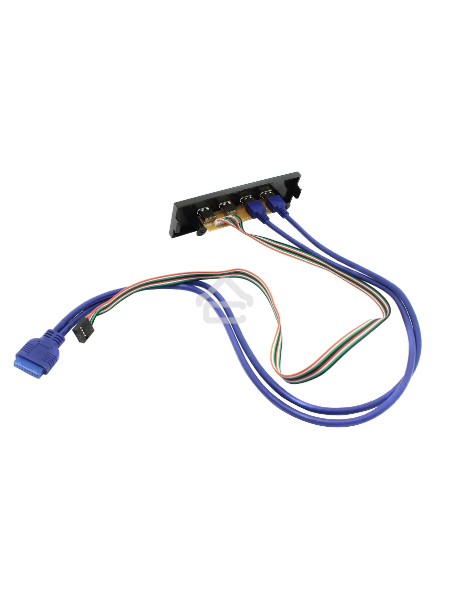 Планка USB на переднюю панель ExeGate U5H-614, 5.25