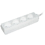 Удлинитель Iek WYP10-06-04-01-N белый, 1,5 м, 4 евророзетки, 2200 Вт