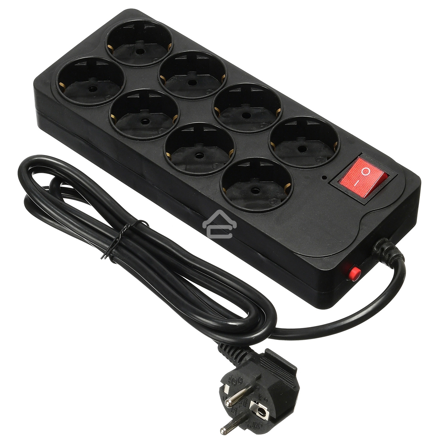 Сетевой фильтр Buro 800SH-1.8-B 1.8 м, 8 розеток, черный, коробка