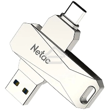 Флешка USB Netac U782C dual USB 3.0+TypeC 64Gb, retail version