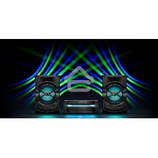 Минисистема Sony Shake-X10 черный 1200Вт CD CDRW DVD DVDRW FM USB BT