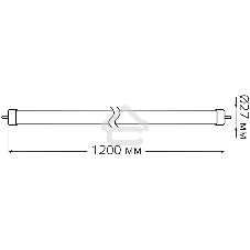 Лампа светодиодная Gauss Elementary T8 24Вт 4000К G13 2000лм 1200мм стекло