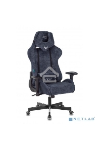 Кресло игровое Бюрократ VIKING KNIGHT LT27 FABRIC синий крестовина металл/пластик