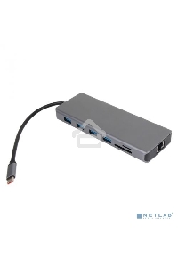 Usb концентратор TypeC -->(2HDMI+DP)4K*60Hz+3USB3.0+TC+USB2.0+RJ45+SD+TF+PD+audio+TCадаптер