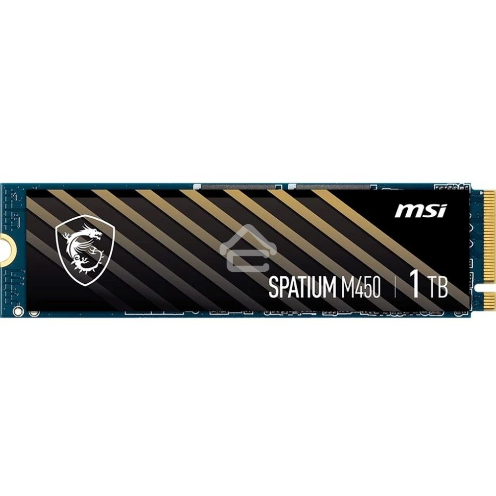 Накопитель SSD MSI SPATIUM M450, 1Tb, PCIe 4.0 x4, M.2 2280, NVMe, R/W 3400/2400
