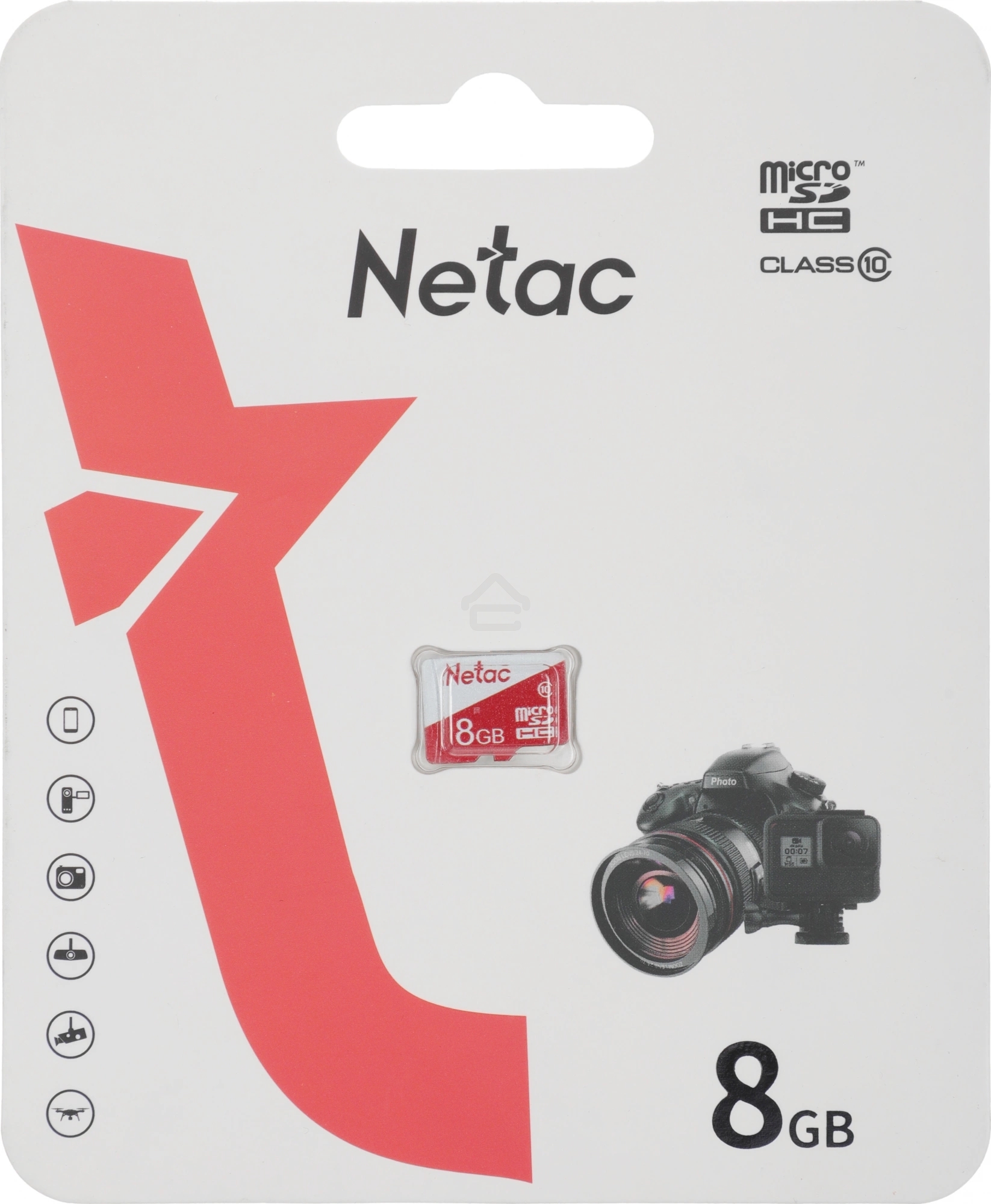 Флеш карта Netac P500 ECO MicroSDHC 8Gb C10 NT02P500ECO-008G-S