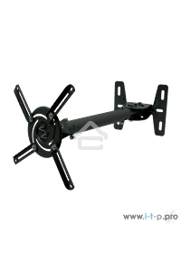 Кронштейн Wize WPB-B черный {Потолочные, Макс. крепежное расстояние 260х260, макс. вес нагрузки 12 кг, Наклон,поворот °+/-15, расстояние от стены/ потолка 43-64 см}