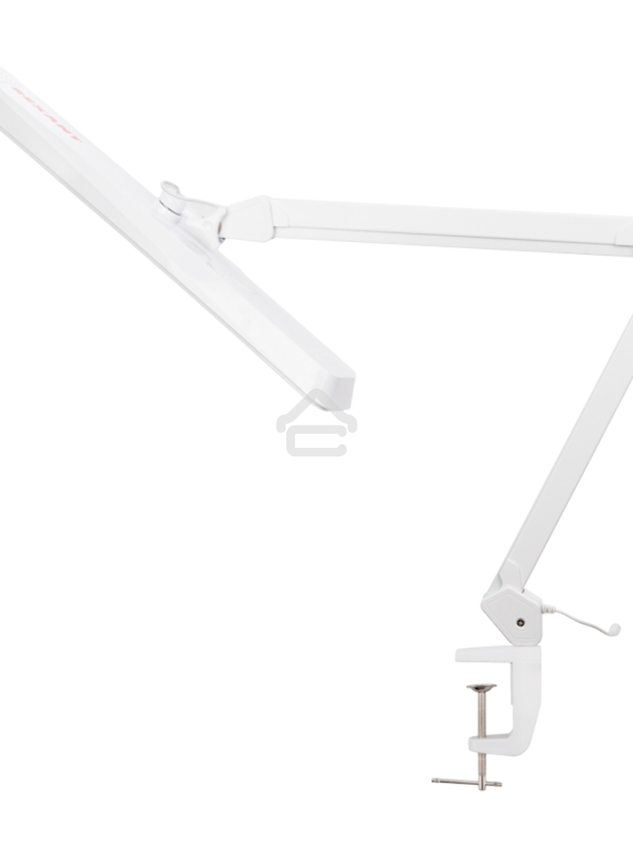 Лампа настольная бестеневая на струбцине Rexant ECO light, 324 SMD LED с диммером, теплый/холодный цвет свечения, белая