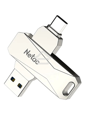 Флеш диск USB Drive Netac U782C NT03U782C-128G-30PN dual USB3.0+TypeC 128GB, retail version