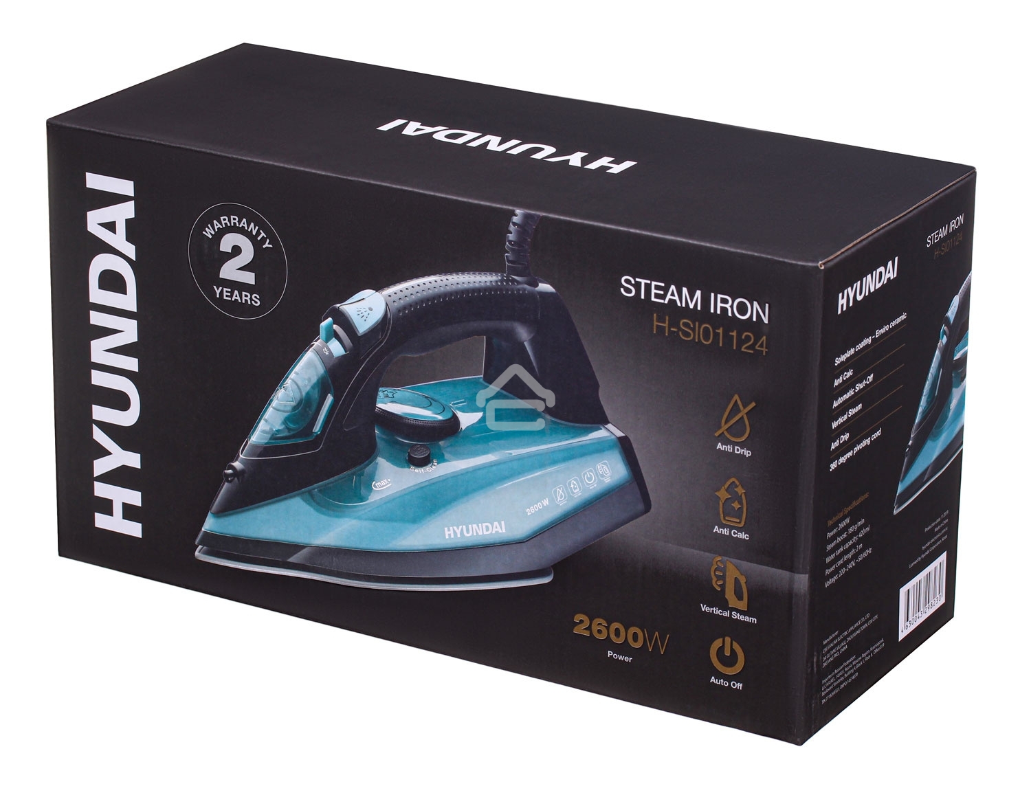 Утюг Hyundai H-SI01124 2600Вт черный/зеленый