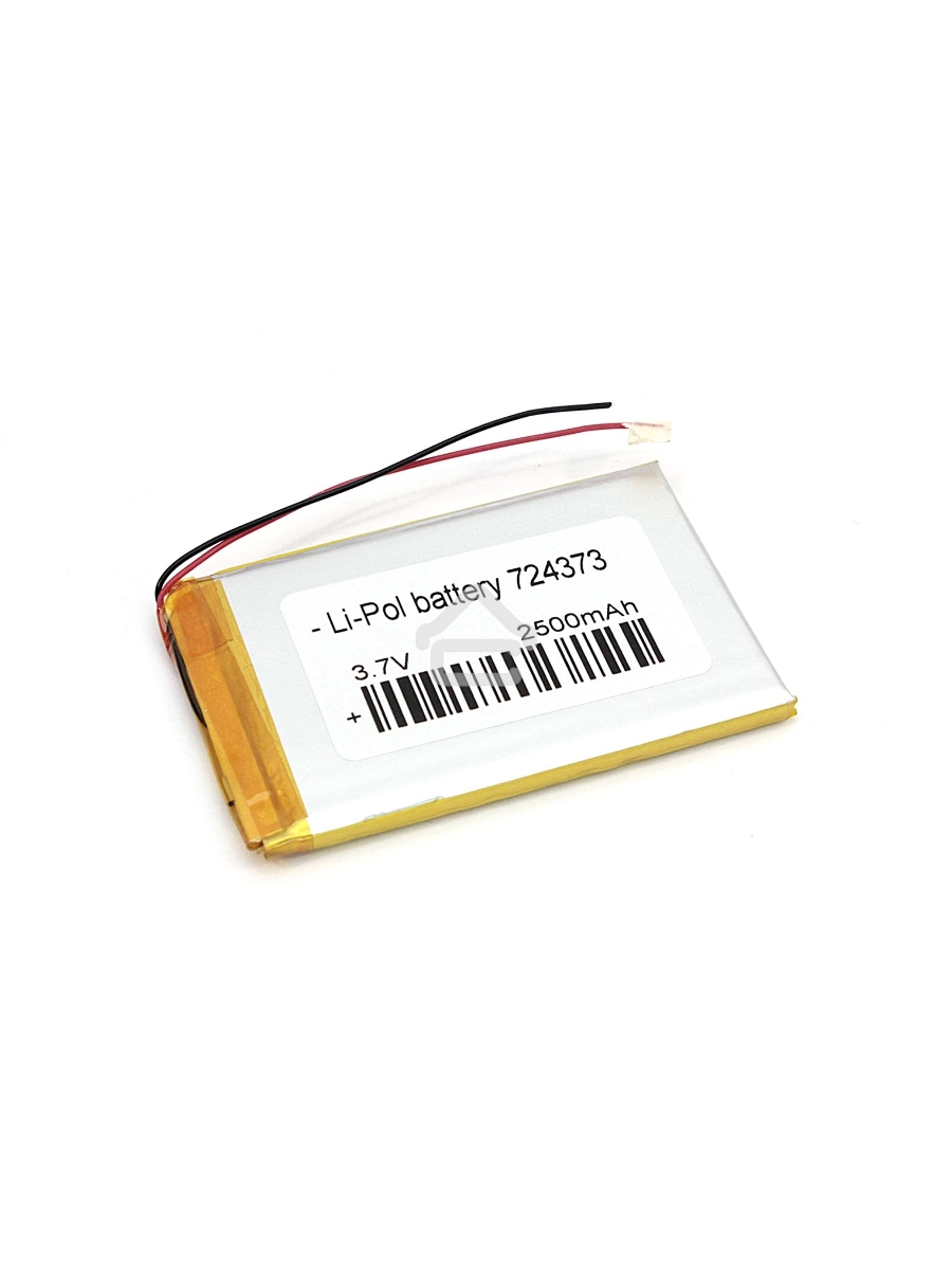 Аккумулятор Li-Pol (батарея) 7.2*43*73мм 2pin 3.7V/2500mAh