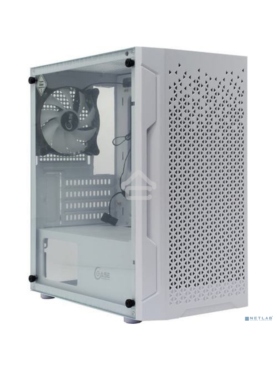 Компьютерный корпус Powercase Mistral Micro Z3W Mesh LED, Tempered Glass, 2x 140mm + 1х 120mm 5-color fan, белый, mATX  (CMIMZW-L3)