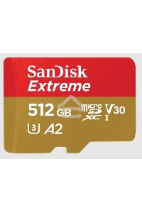 Флеш карта microSD 512GB SanDisk microSDXC Class 10 UHS-I A2 C10 V30 U3 Extreme 190MB/s