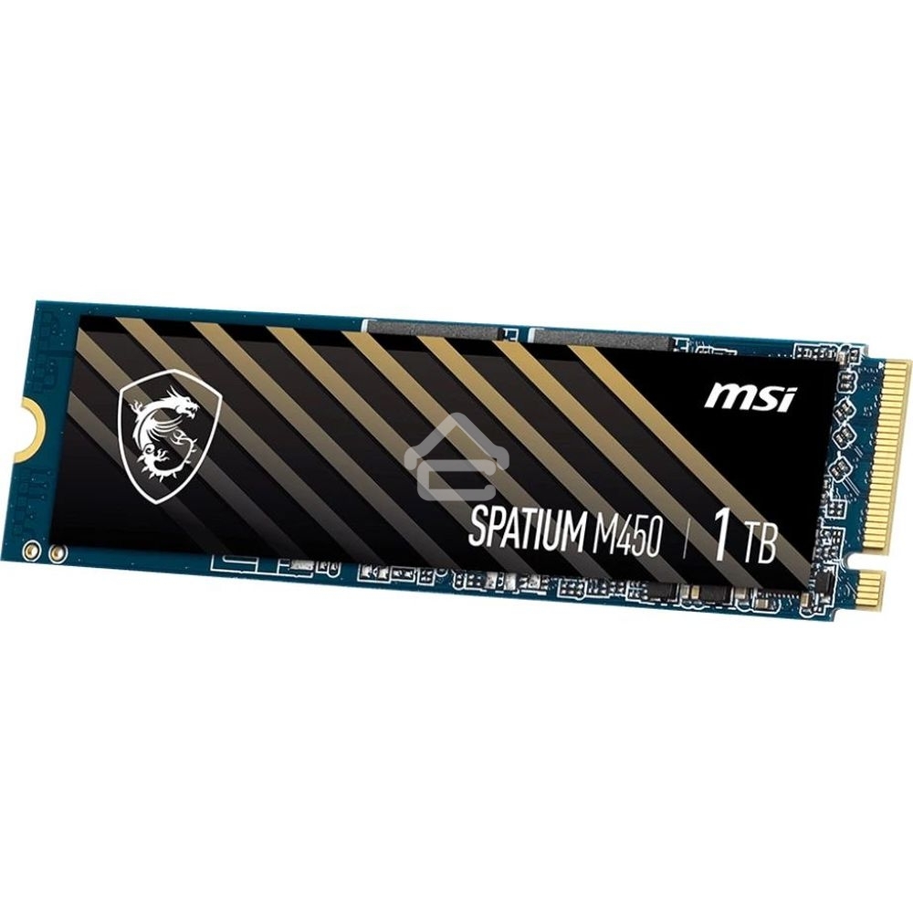 Накопитель SSD MSI SPATIUM M450, 1Tb, PCIe 4.0 x4, M.2 2280, NVMe, R/W 3400/2400