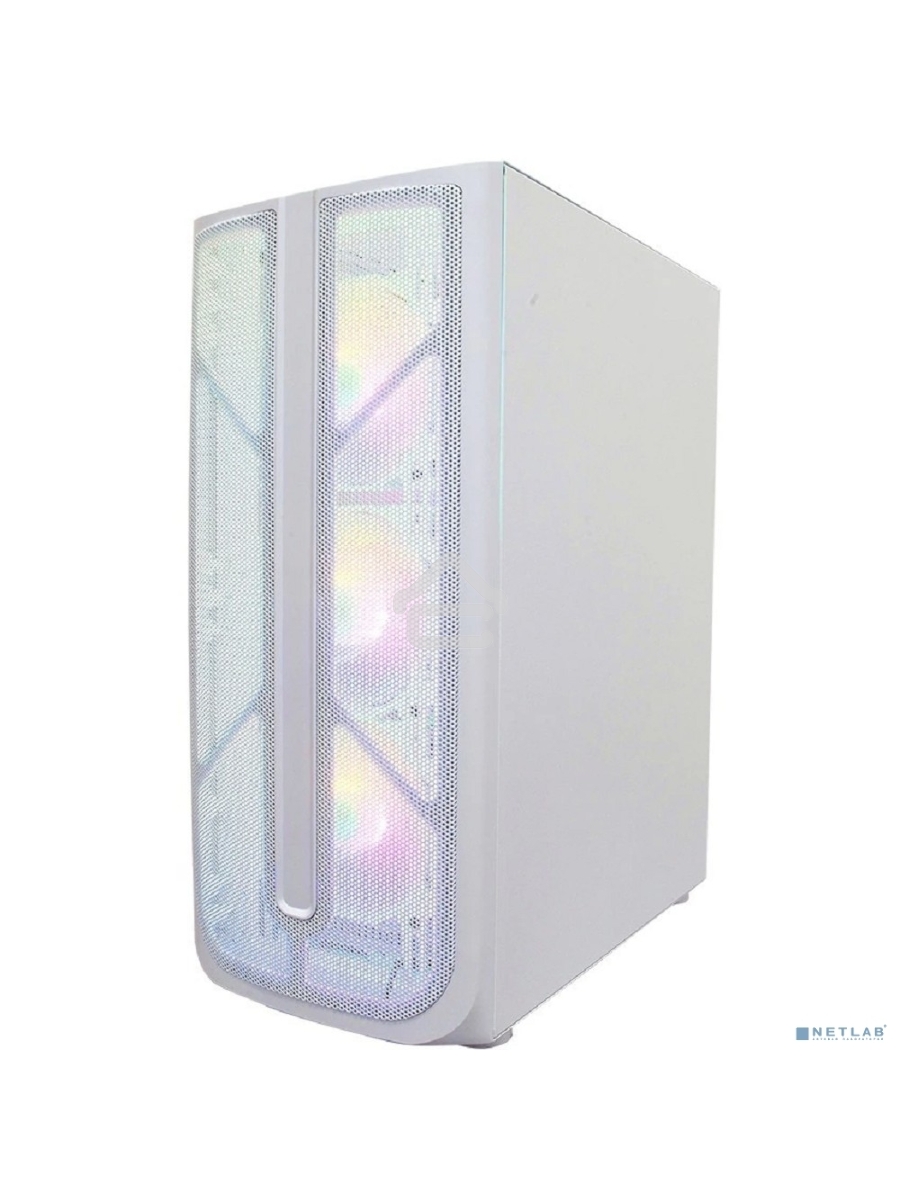 Корпус 1STPLAYER FIREBASE X4 White / ATX, TG / 4x120mm LED fans inc. / X4-WH-4F1-W