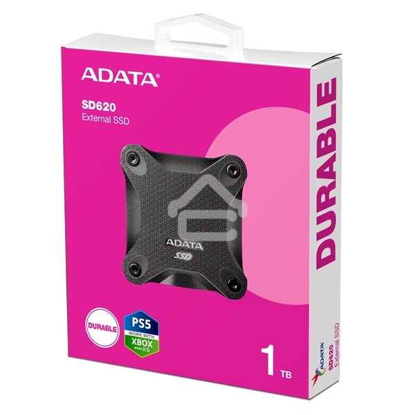 Внешний SSD ADATA SD620, 1TB, USB 3.2 Gen 2 Type-A, R/W 550/480, черный