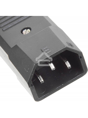 Вилка Lanmaster IEC 60320 C14 10A 250V разборная черная