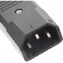 Вилка Lanmaster IEC 60320 C14 10A 250V разборная черная