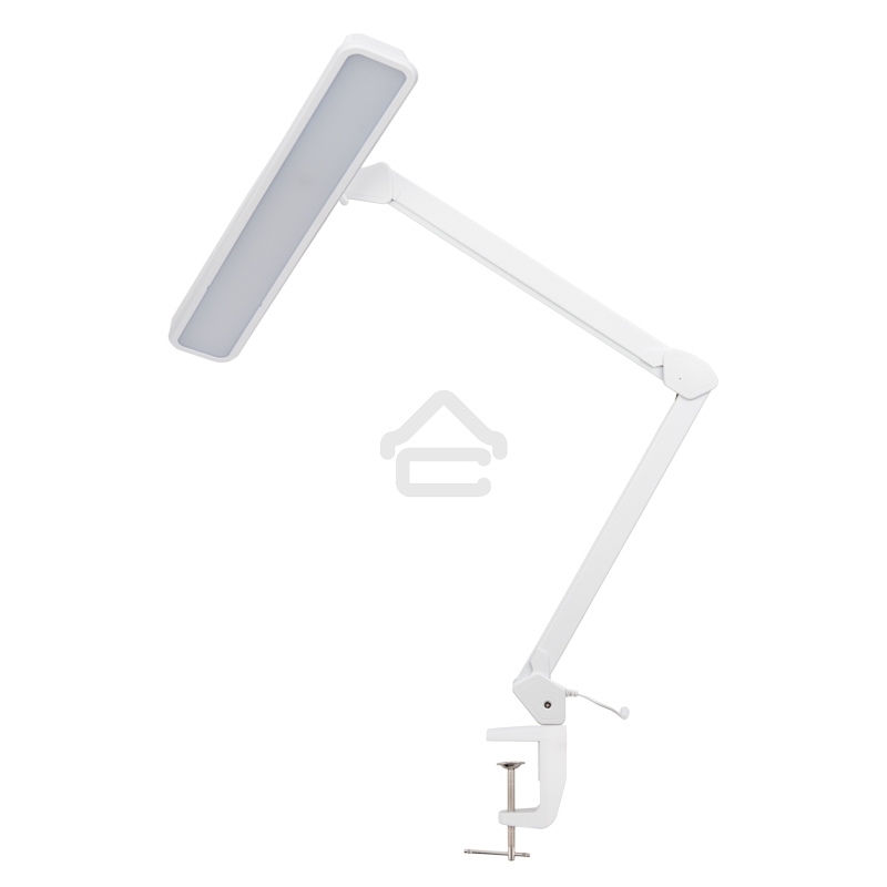 Лампа настольная бестеневая на струбцине Rexant ECO light, 324 SMD LED с диммером, теплый/холодный цвет свечения, белая