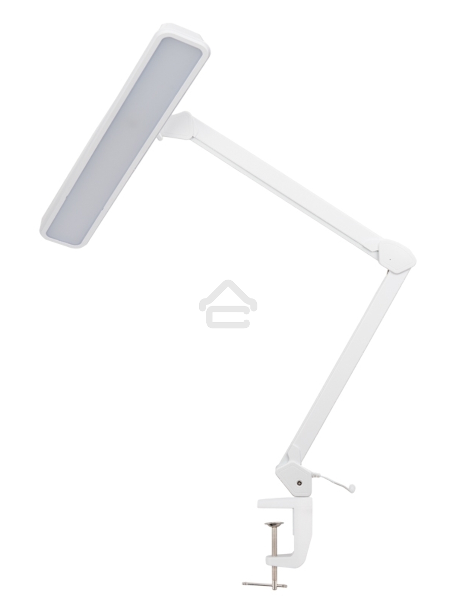 Лампа настольная бестеневая на струбцине Rexant ECO light, 324 SMD LED с диммером, теплый/холодный цвет свечения, белая