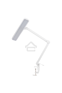 Лампа настольная бестеневая на струбцине REXANT ECO light, 324 SMD LED с диммером, теплый/холодный цвет свечения, белая