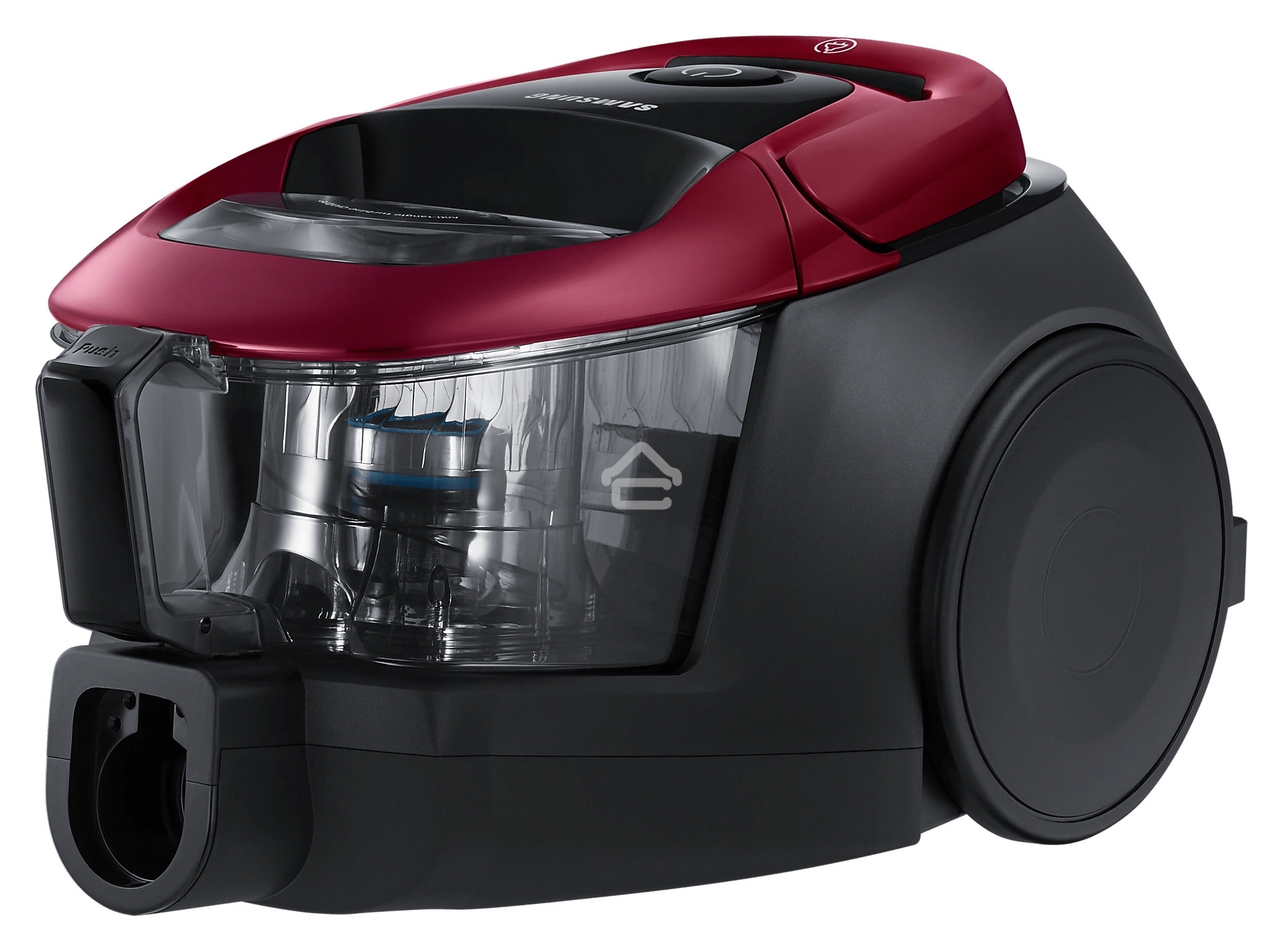 Пылесос Samsung VC18M31A0HP бордовый/черный, 380/1800 Вт, уборка сухая, пылесборник контейнер 2 л