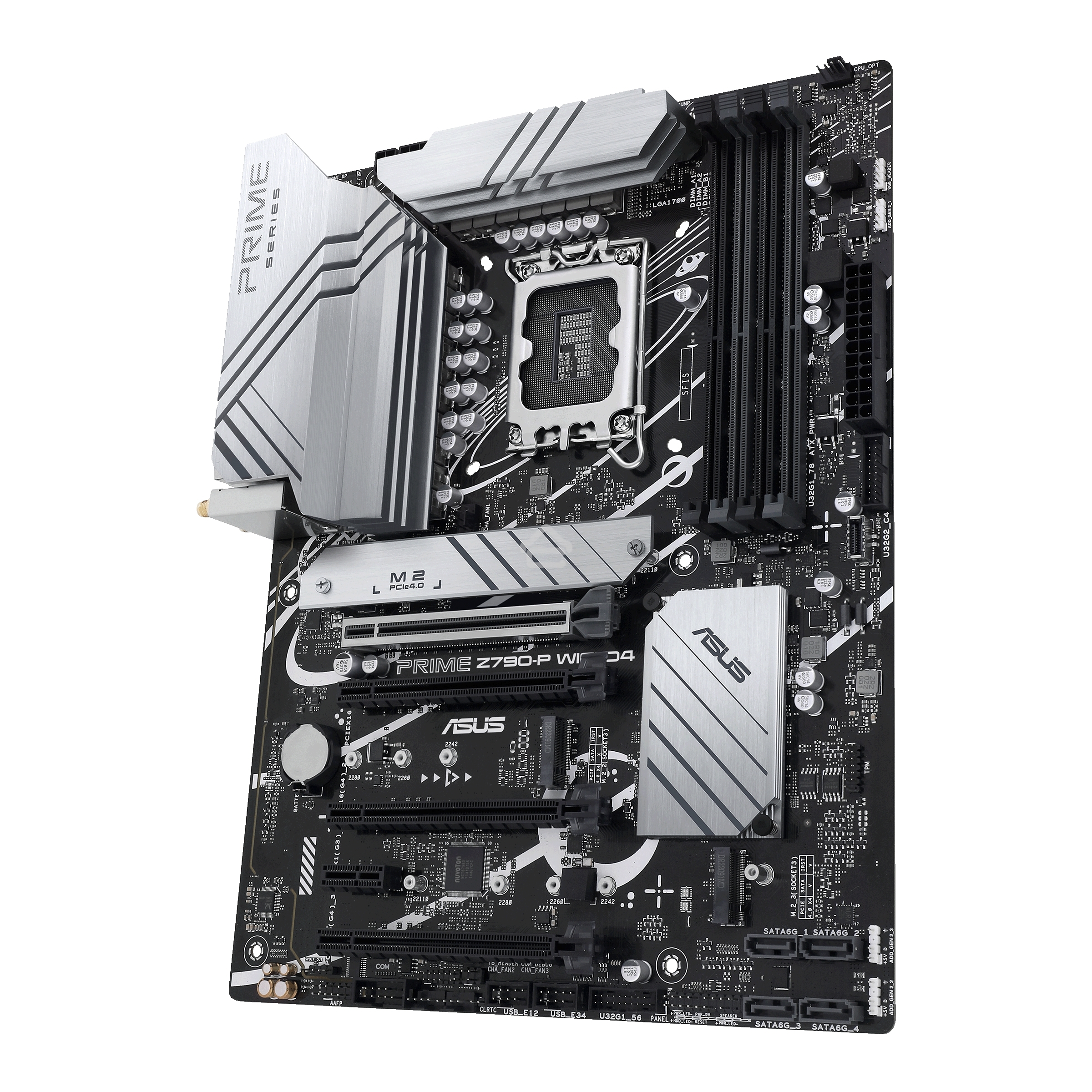 Материнская плата ASUS PRIME Z790-P WIFI, LGA 1700, Intel Z790, 4xDDR5, 4xSATA, 3xM.2 PCIe 4.0 x4, 1xPCIe 5.0 x16, 3xPCIe x4, 1xPCIe x1, 1xHDMI, 1xDP, 1xUSB-C 3.2 Gen 2, 1xUSB 3.2 Gen 2, 2xUSB 3.2 Gen 1, 4xUSB 2.0, 1x 2.5Gb LAN, 3x3.5 мм, 7.1, ATX
