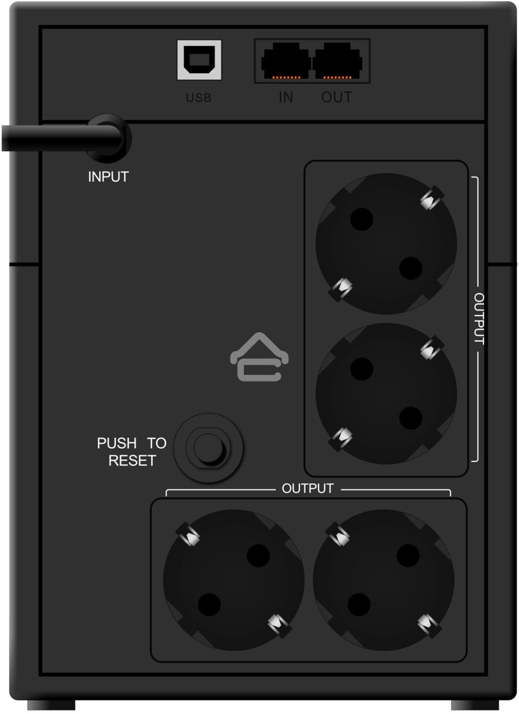 Источник бесперебойного питания Ippon Back Basic 1200 LCD Euro 720Вт 1200ВА черный