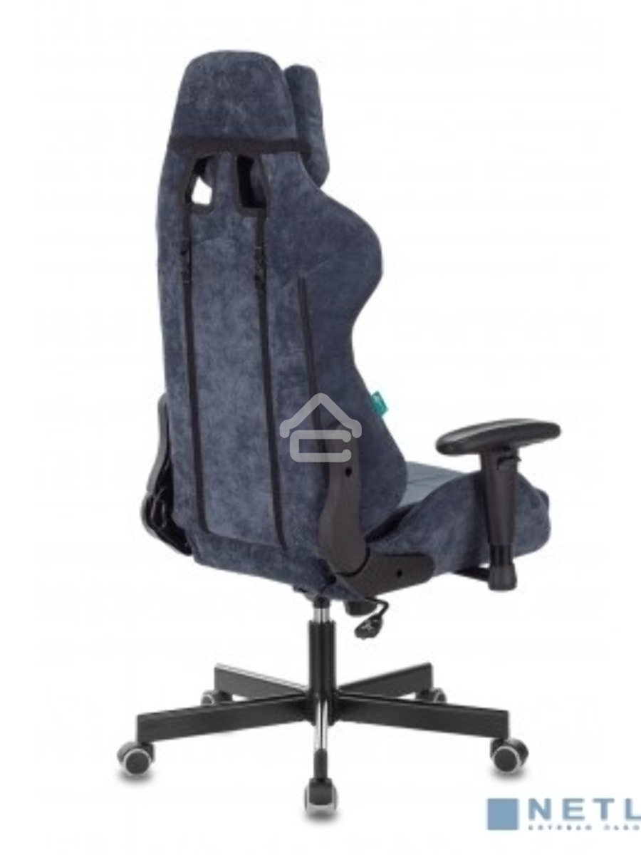 Кресло игровое Бюрократ VIKING KNIGHT LT27 FABRIC синий крестовина металл/пластик