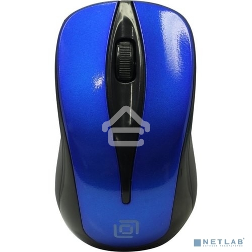 Мышь беспроводная Oklick 675MW черный/синий, 800 dpi, радиоканал, USB, кнопки - 3