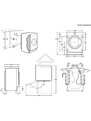Встраиваемая стиральная машина Electrolux EWN7F447WI класс:B загрузка до 7кг