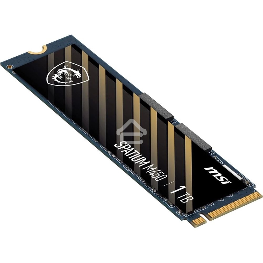 Накопитель SSD MSI SPATIUM M450, 1Tb, PCIe 4.0 x4, M.2 2280, NVMe, R/W 3400/2400