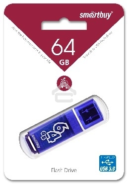 Флешка USB R/W R/W SmartBuy UFD 3.0 SmartBuy 64Gb,GLOSSY SERIES DARK BLUE (SB64GBGS-DB)(UFD 3.0 SmartBuy 64Gb,GLOSSY SERIES DARK BLUE (SB64GBGS-DB))